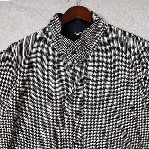 FootJoy DryJoy Mens M Full Zip Jacket Houndstooth Pattern Convertible Vest - Picture 2 of 12